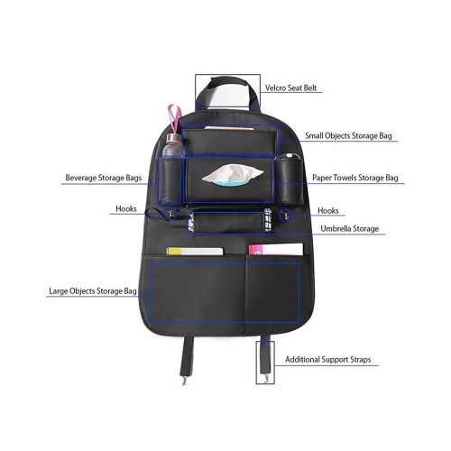 

Car Seat Back Storage Bag Organizer Travel Box Pocket PU Leather Auto Accessoires