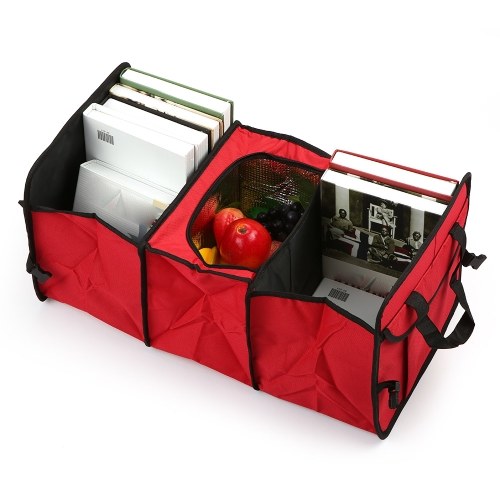 

Foldable Car Trunk Organizer 24*12.6*11.4in Travel Organizer Space Saver Non-Skid Bottom Suitable For All Cars Storage Box Tidy Cool Compartment Storage Box,Black