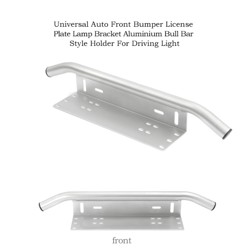 

Universal Auto Front Bumper License Plate Lamp Bracket Aluminium Bull Bar Style Holder For Driving Light