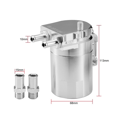 

Aluminum Engine Red Baffled Oil Catch Can