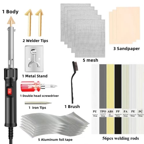 

150W Plastic Welding kit 2-in-1 Plastic Welder and Soldering Iron Gun