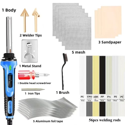 100W Plastic Welding kit 2-in-1 Plastic Welder and Soldering Iron 