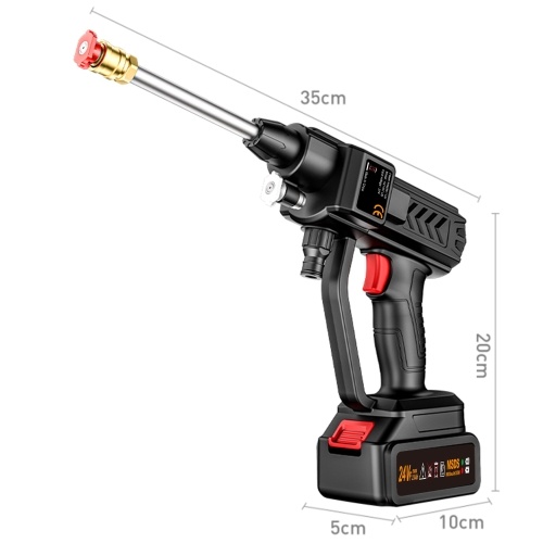 60Bar 300W High Power Cordless Power Washer with Rechargeable Battery 5in1 Nozzles for Car Fence Floor Cleaning Watering 