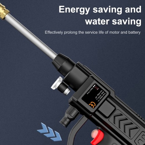 60Bar 300W High Power Cordless Power Washer with Rechargeable Battery 5in1 Nozzles for Car Fence Floor Cleaning Watering 