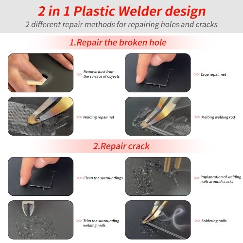 150W Plastic Welder 2 in 1 Handheld Hot Stapler Machine 