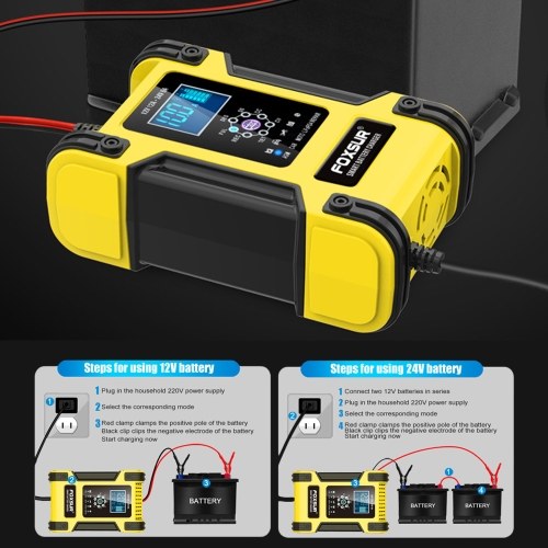 FOXSUR 100-240V 7-Stage Car Battery Charger 