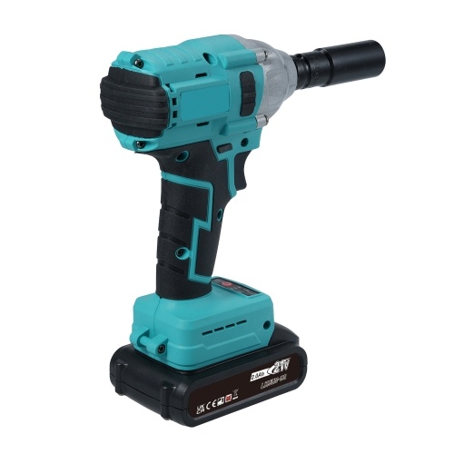 21V Cordless Impact Wrench Kit 600Nm Electric Spanner with 2 PCS 1500mAh Batteries Bits Sockets Power Impact Wrench 
