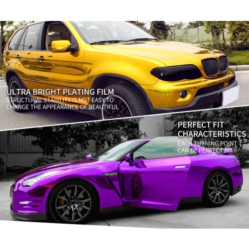 

Stretchable Mirror Vinyl Film Foil Car Sticker DIY Wrapping Sheet Decal Protective Car Styling Accessories