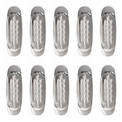 

10pcs Sealed Trailer Truck Sidelights Clearance Side Marker Light with 16 LED Lights Lamps of Motor Trucks