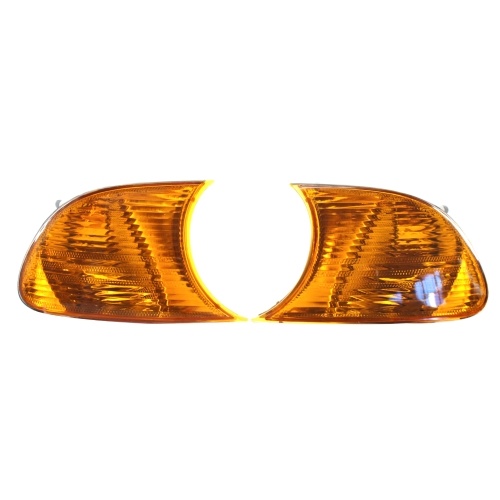 

1 Pair Corner Lights Amber Lens Yellow 63126904299 631269042300 Left & Right Replacement for BMW 3 Series E46 1998-2001