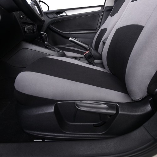 Universal Polyester Car Seats Cover Set Car Plain Fabric Bicolor Car Interior Accessories Car Seats Protector 