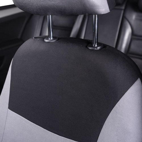 Universal Polyester Car Seats Cover Set Car Plain Fabric Bicolor Car Interior Accessories Car Seats Protector 