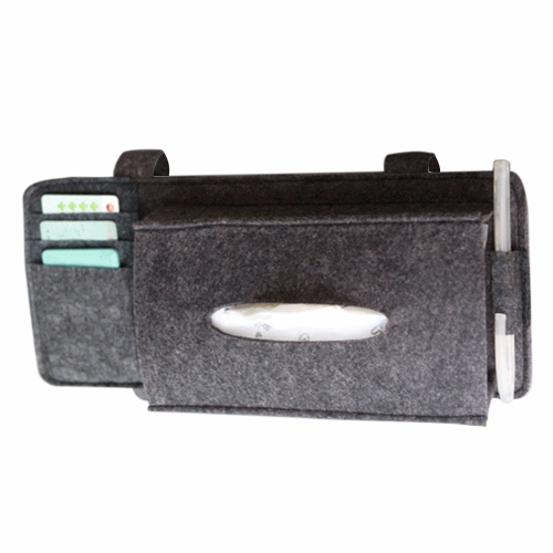 

Fashion Car Sun Visor Type Wool Felt Hanging Tissue Box Pouch Card Storage