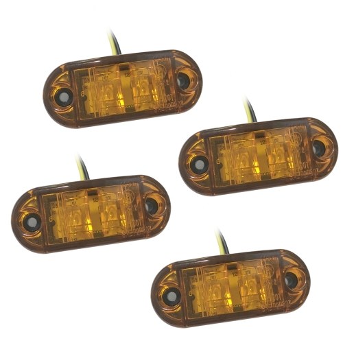 

4pcs Oval Trailer Truck Sidelights Clearance Side Marker Light