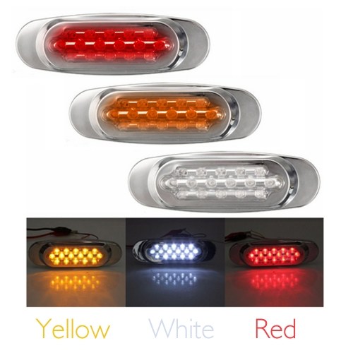 

10pcs Sealed Trailer Truck Sidelights Clearance Side Marker Light with 16 LED Lights Lamps of Motor Trucks