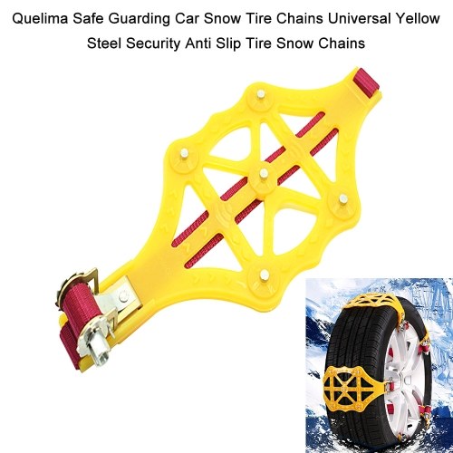 

Quelima Safe Guarding Car Snow Tire Chains Universal Black Steel Security Anti Slip Tire Snow Chains