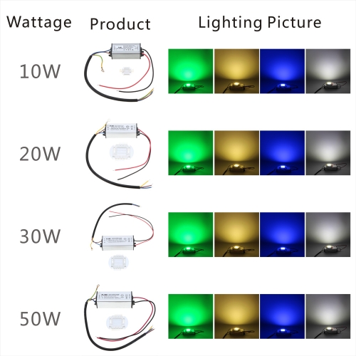

50W AC100-265V DC20-39V Driver & Bulb Power Supply Adapter Transformer Switch For Flood Light Factory Street Lamp LED Light Strips Bulbs IP66 Water Resistant