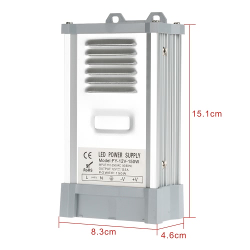 

AC110V-250V Для DC12V 150W 12.5A LED Driver Power Supply Adapter Transformer переключателя для светодиодных лент