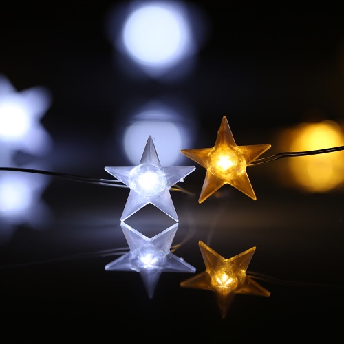 Noël Starry chaîne lumière 40 LEDs 3m / 10ft Fonction minuterie avec télécommande Lampe fée pour Christams Halloween Festive Décoration de contrôle à piles