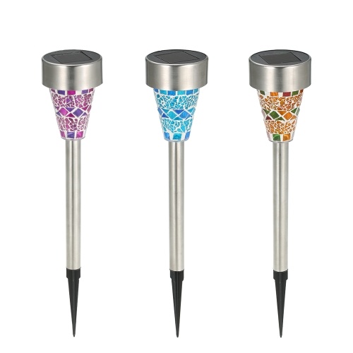 

3 Pack DC2V 0.1W Solar Powered Energy Mosaic Light