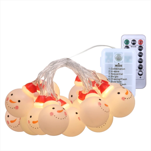 

Christmas Snowman Lamp String IP44 Warm White Light 8 Lighitng Modes 1.2M10LED/2.5M20LED/5M40LED/10M80LED