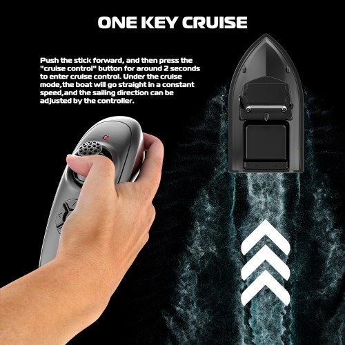 Fishing Bait Boat 500m Remote Control Bait Boat Dual Motor Fish Finder 2KG Loading 18000mAh Battery Support Automatic Cruise/Route Correction with Night Light Turn Signal 