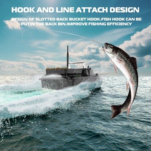 Fishing Bait Boat 500m Remote Control Bait Boat Dual Motor Fish Finder 2KG Loading 18000mAh Battery Support Automatic Cruise/Route Correction with Night Light Turn Signal 