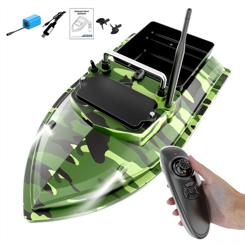 

Fishing Bait Boat 500m Remote Control Bait Boat Dual Motor Fish Finder 2KG Loading 18000mAh Battery Support Automatic Cruise/Route Correction with Night Light Turn Signal for Fishing