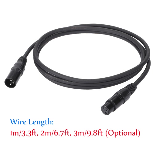 Lixada 1m Stage Lighting DJ Cable Din 3-Pin Signal Connection