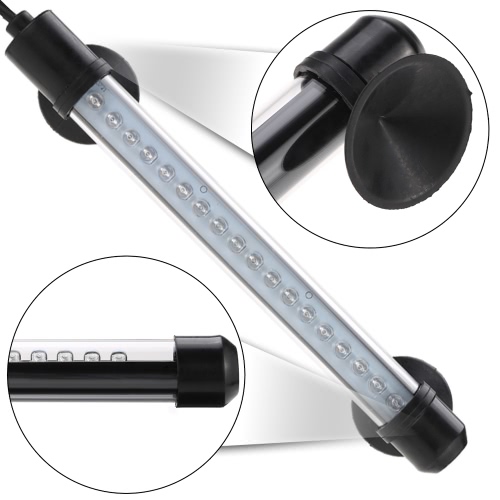 

7.5 "1.8W 18LED 3 цвета IP68 Водонепроницаемый погружной свет аквариума всасывания Стик Бар Лампа для Fish Tank Pet Кейджа Цистерна Rockery