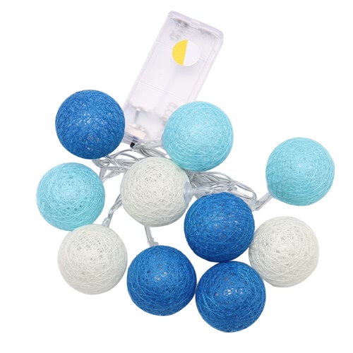 10/20 Pcs Bunte Stoff Cremige Baumwolle Lampe Ball String Fairy LED Lichter Dekor Romantische Dekoration Ligey Birne mit gemischten Farben für Weihnachten Hochzeitsfeier