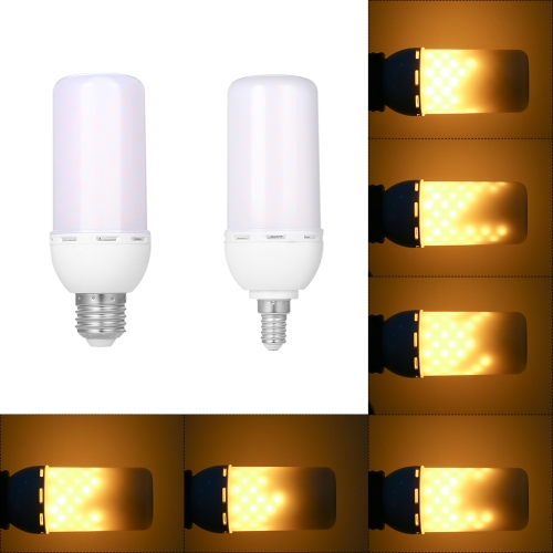 1900K SMD2835 99 LEDs 5W Lâmpada Chama Lâmpadas de efeito de fogo dinâmico Lâmpadas de emulação variáveis ​​Flickering AC85-265V Lâmpada de milho decorativa Atmosfera de lanterna antiga para Holiday Hotel Christmas E27 / E14