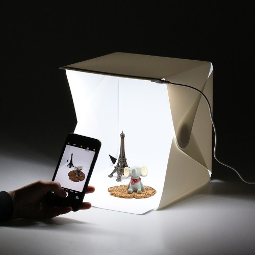 20LEDs Pieghevole Portatile Box camera cubo fotografia illuminazione con fondali