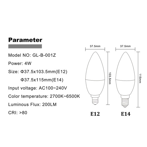 

GLEDOPTO AC100-240V E14 4W RGB+White and Warm White Intelligent Bulb Zigbee Candle Lamp