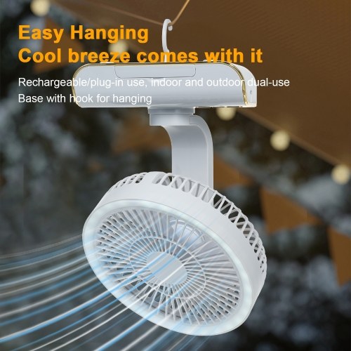 Desktop Multifunction Fan USB Rechargeable Fan Automatic Fan(4000mAh Battery) 
