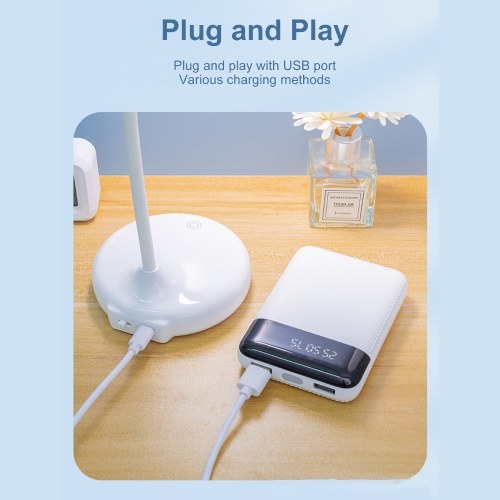LED Eye-care Desk Lamp USB Rechargeable Reading Lamp 