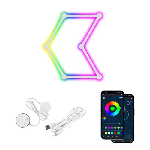 

Wireless BT LED Creative Pickup Quantum Light DIY Indoor Wall Ambient Light Free Splicing Backlighting 16 Million Colors APP Control