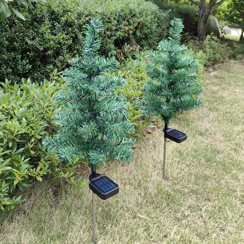 Solar-powered Christmas Tree Lights Christmas Ambient Lights LED Colorful Lights for Garden Yard Patio