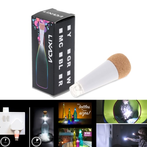 

LIXADA Корк форме перезаряжаемые USB ночного света супер яркий пустая бутылка вина лампы для партии патио Xmas 7 цвета изменяя