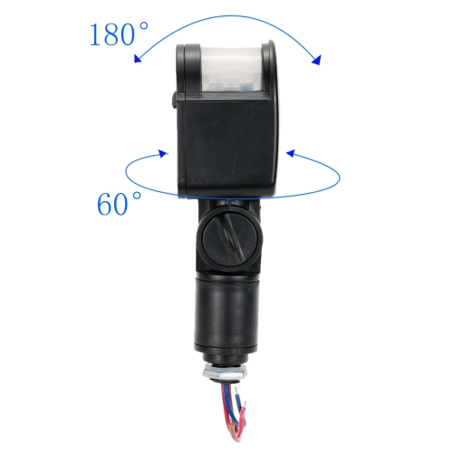 

PIR Human Motion Sensor AC/DC 12V 12M 180 Degree Body Sensor Detector Water Resistant IP65