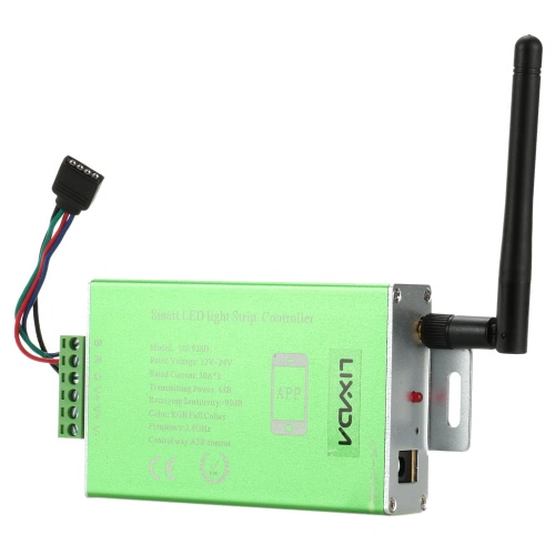 

Lixada 12V-24V 30A Cellphone APP Controlled Smart Remote Controller Dimmer BT Wireless Receiver for RGB LED Strip Light Lamp