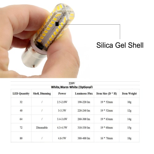 

220V B15 штык базовый 2835 SMD LED кремния гель мини-кукурузы лампочки кулон люстра лампа таблицы украшения