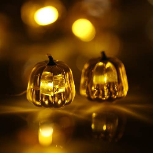 Halloween Pumpkin String Light 40 LEDs 3m/10ft Battery-operated Fairy Lamp for Indoor Outdoor Halloween Decoration