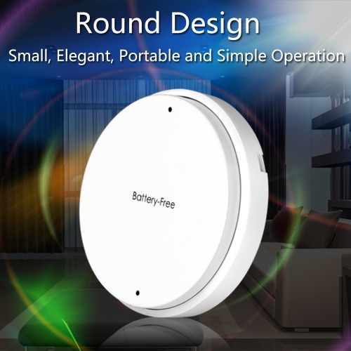 

Portable Double Battery-free Self-powered RF 433MHz Wireless Remote Control Lamp Switch with Receiver for Home Office Hotel KTV St