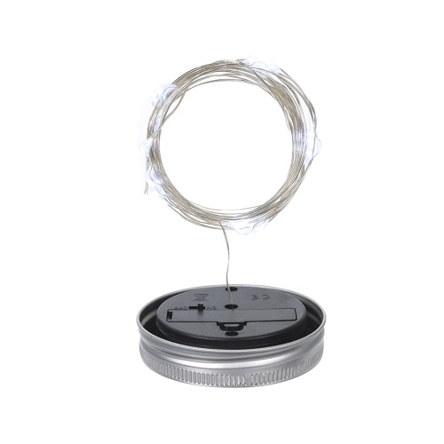 Mason Jar Solar Lantern Lights Waterproof 20LEDs Lid Lamp Starry Fairy Light Creative Copper Wire String Outdoor Decor Patio Garden Decor 2m 20LED