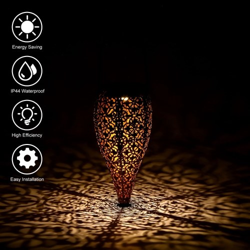 

Solar Water Drop Hanging Lamp IP44 Patio Corridor Pathway Decoration Light A/B Style