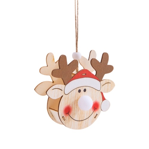 

Mini Christmas Ornament Sitted Elk Design Xmas LEDs Light Illuminated Lamp Tree Hanging