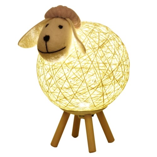 

Dimming LEDs Night Light for Kids Cute Sheep Remote Controller Yarn-ball Design Hand-woven Lampshade Moon Lamp with Timer Function Nursery Lamp USB Baby Nightlight for Bedroom Home Indoor Decoration