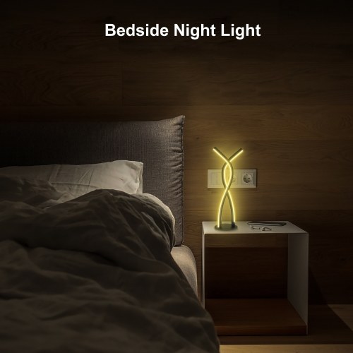 Smart Bedroom Bedside Lamp Tabletop Desk Lamp with APP and Remote Control CCT(Cool White/Warm White/Neutral) 