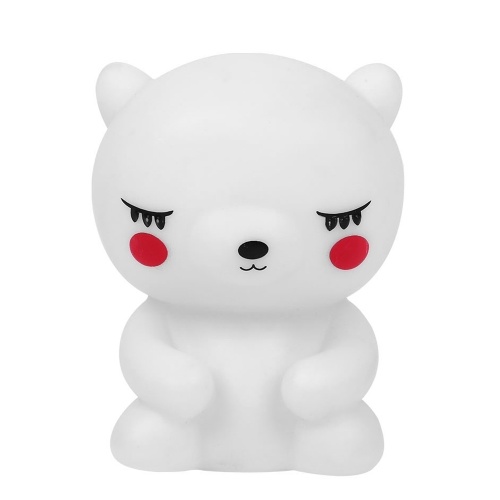 Lampada da notte a led per bambini Lampada da notte a forma di orso carino Lampada da notte in silicone per camera da letto Soggiorno camera da letto